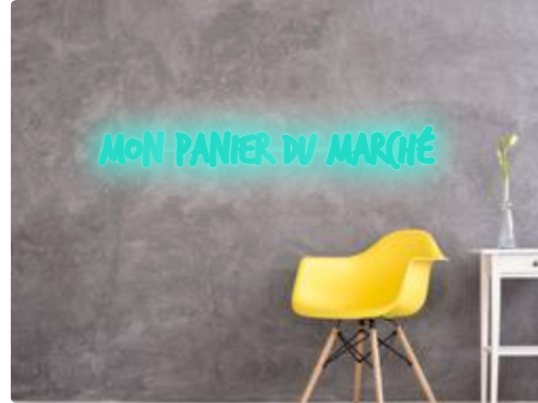 Custom text: Mon panier du marché